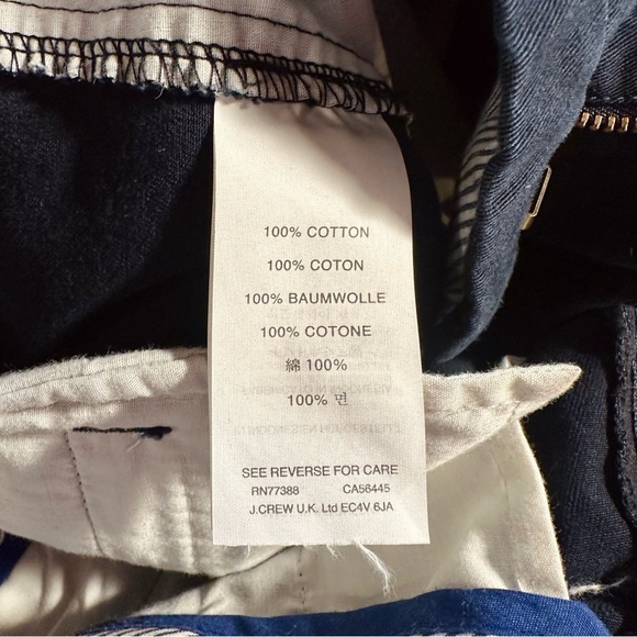 J. Crew Navy Blue 100% Cotton Chino Shorts Size 4 - Picture 10 of 12